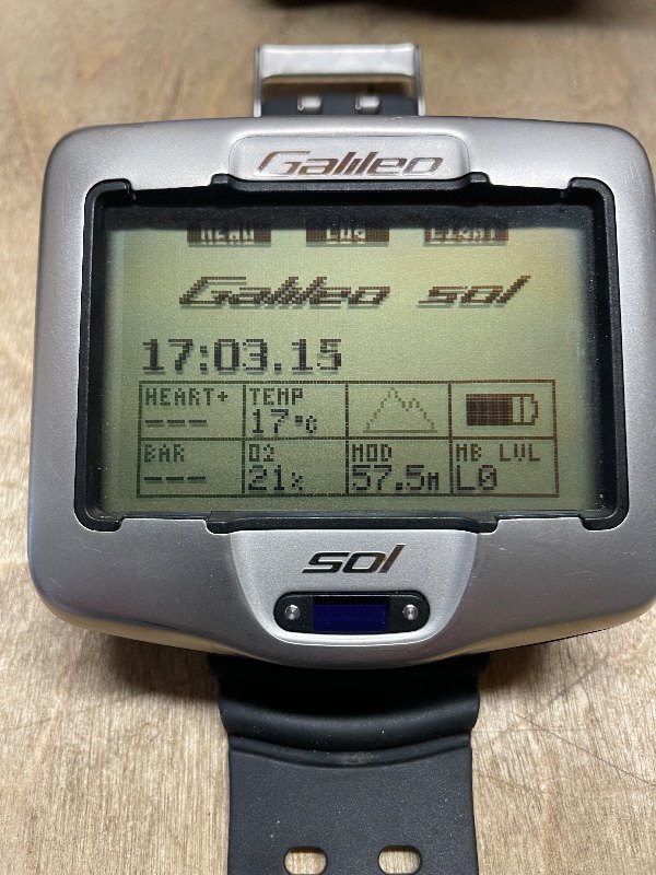 Dive Computer/Watch Scubapro / Uwatec Galileo Sol with transmitter only 61TG