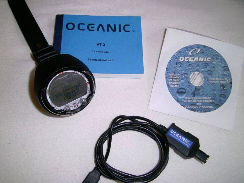 Tauchcomputer/Uhr Oceanic VT3 + reichlich Zubehör