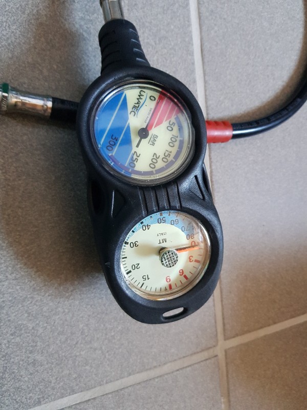 Regulator Console pressure gauge, compass depth gauge new HD hose