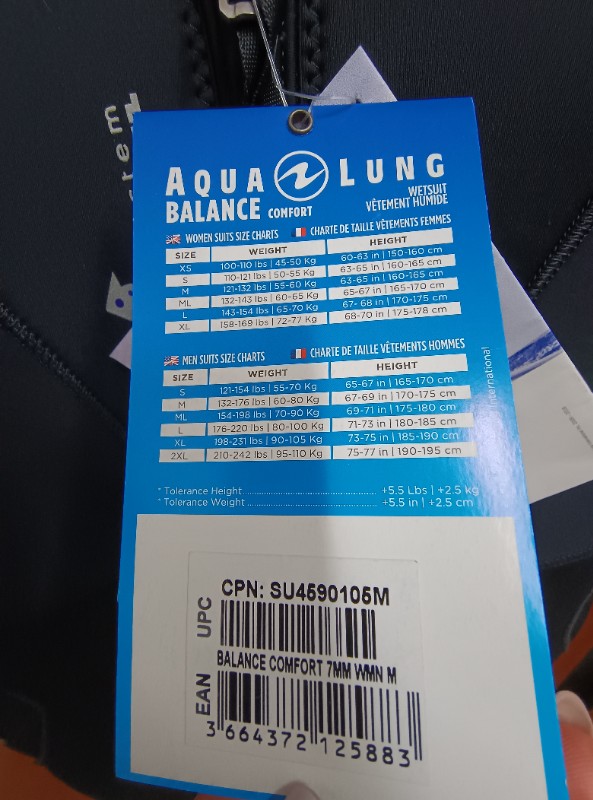 Tauchanzug Neuer Aqua Lung Balance Comfort 7mm Tauchanzug Damen