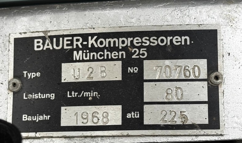 Tauchkompressor Tauchkompressor Bauer Utilus U2B mit Elektromotor 220V 